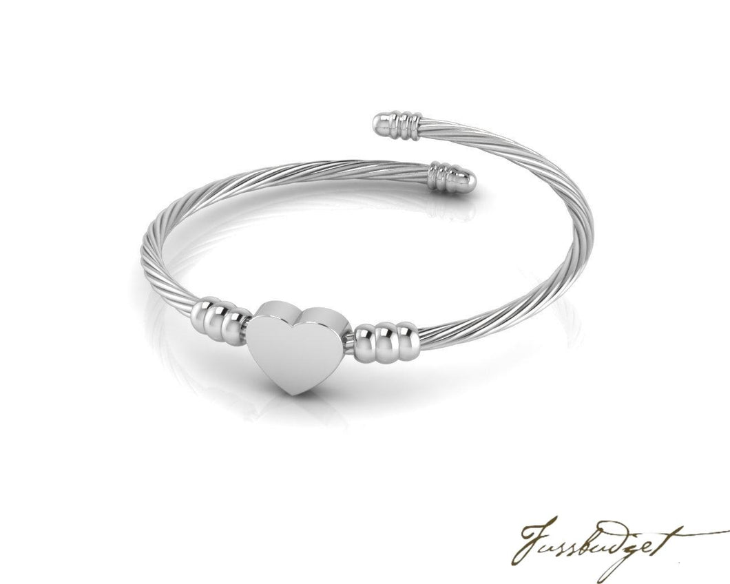 Expandable Twisted Love Sterling Silver Baby Bracelet Bangle