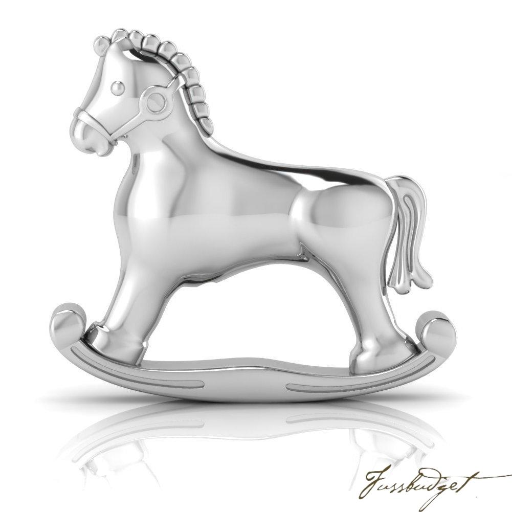 Baby Silver Plated Horse Rattle