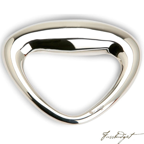 Sterling Silver Triangular Baby Rattle-Fussbudget.com