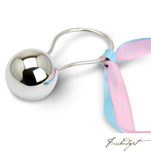 Sterling Silver Ball Baby Rattle-Fussbudget.com