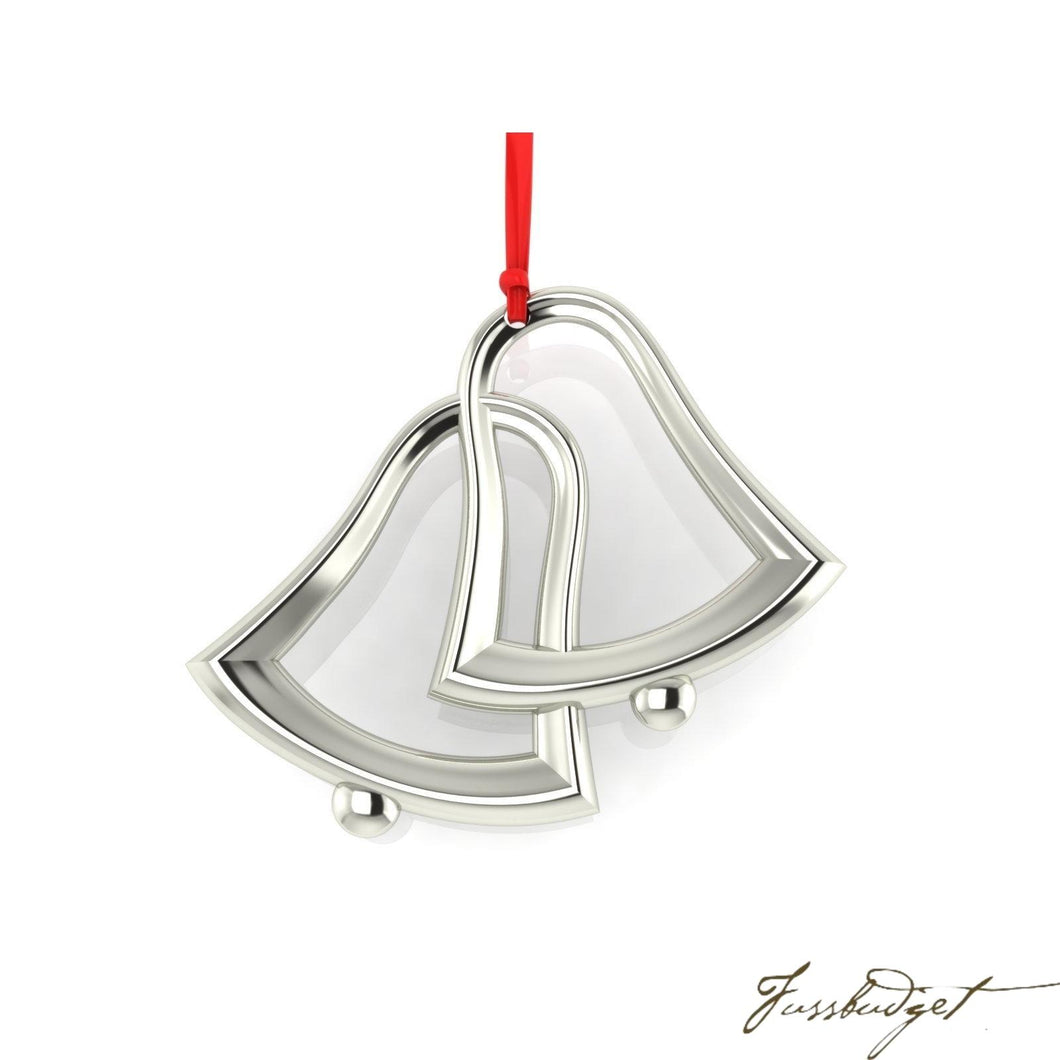Sterling Silver Christmas Bells Ornament-Fussbudget.com