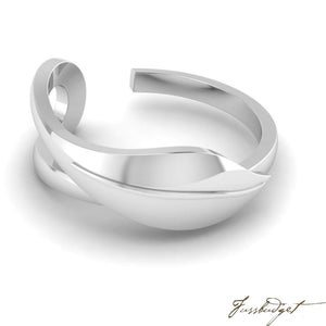 Sterling Silver Oval Leaf Ring- Set of 2-Fussbudget.com
