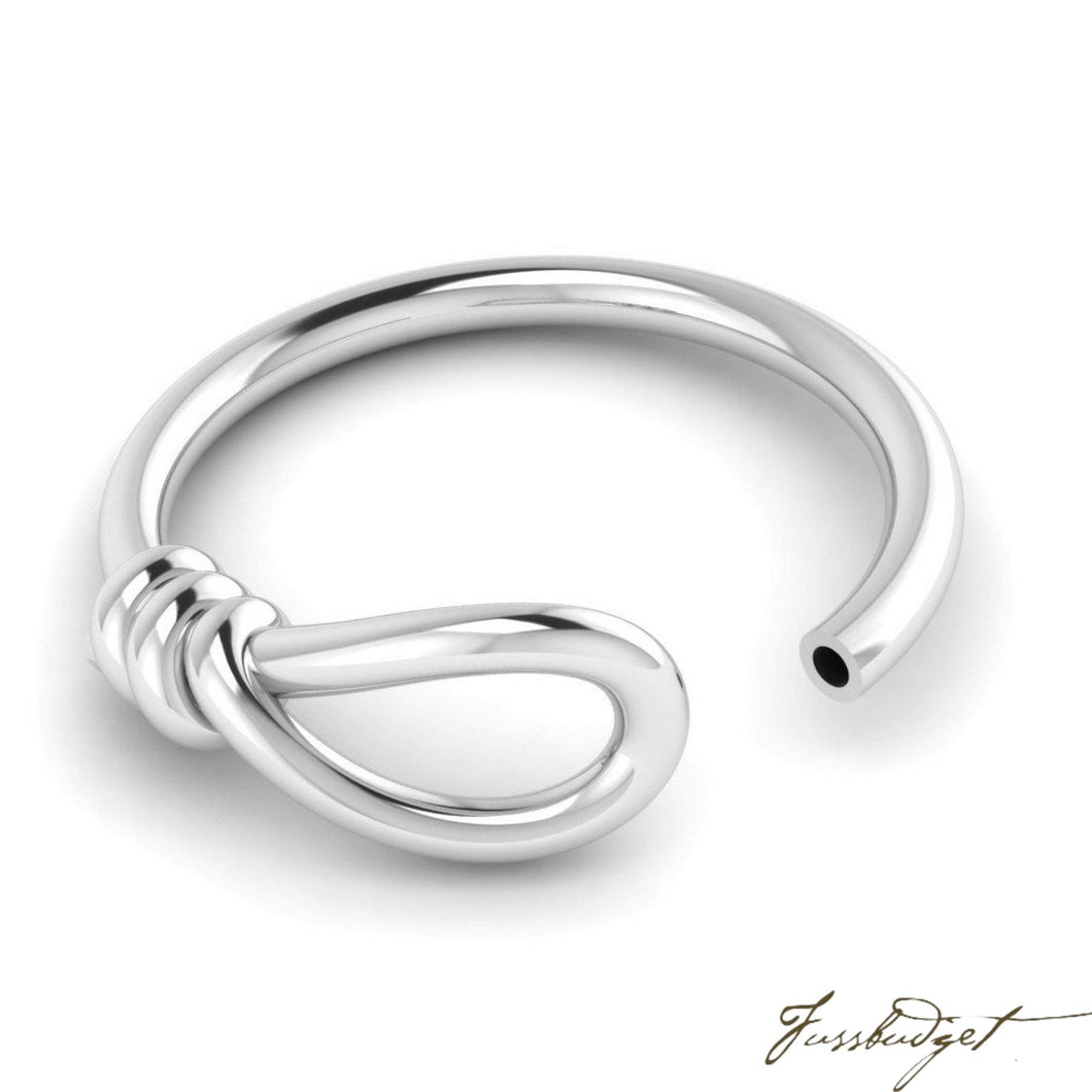 Sterling Silver Knot Leaf Ring- Set of 2-Fussbudget.com