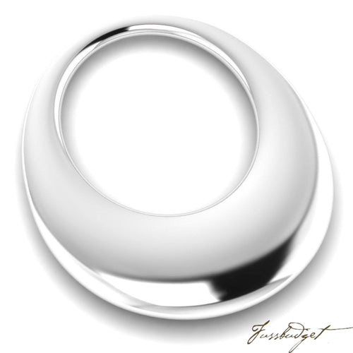 Sterling Silver Modern Oval Leaf Ring- Set of 2-Fussbudget.com