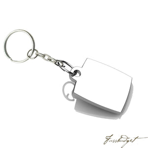 Sterling Silver Rectangle Keychain-Fussbudget.com