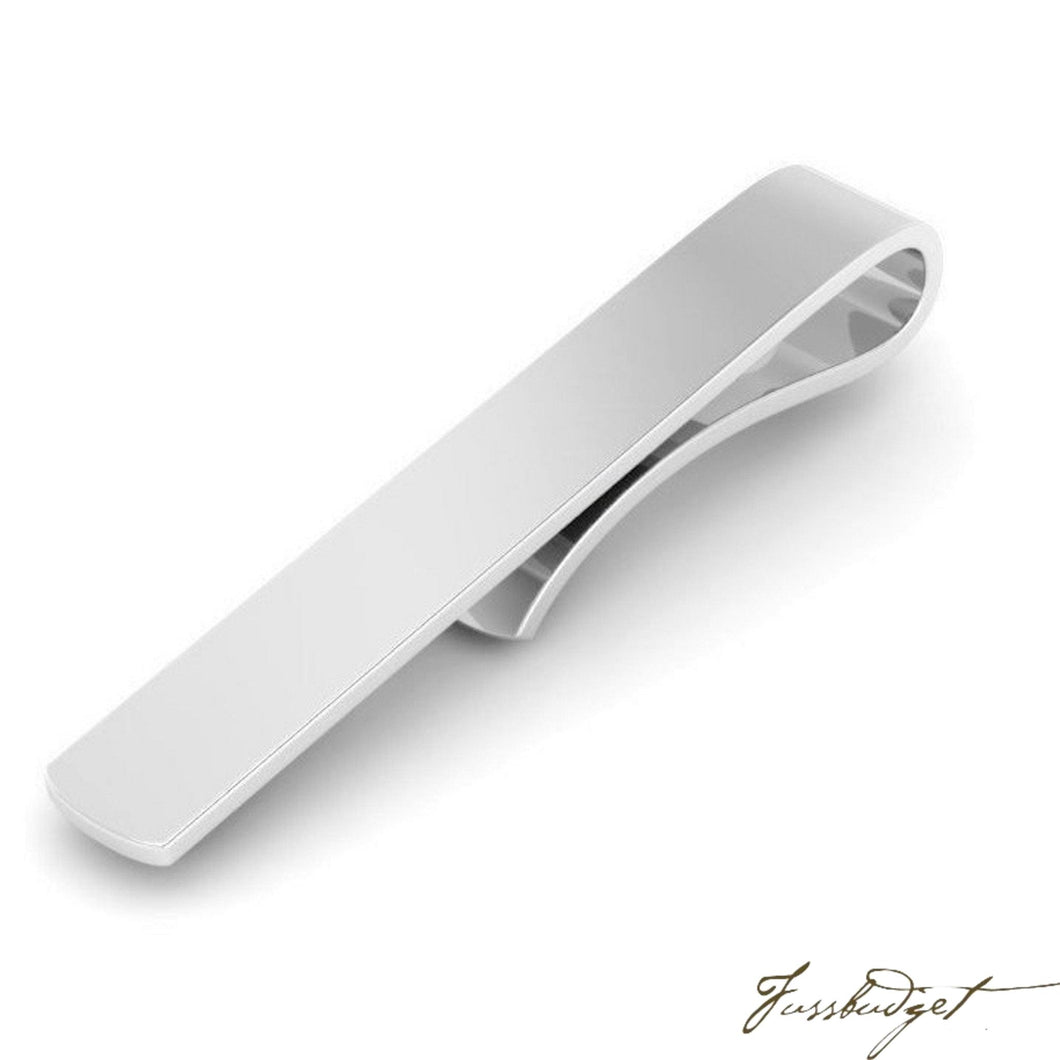 Sterling Silver Long Classic Tie Pin-Fussbudget.com