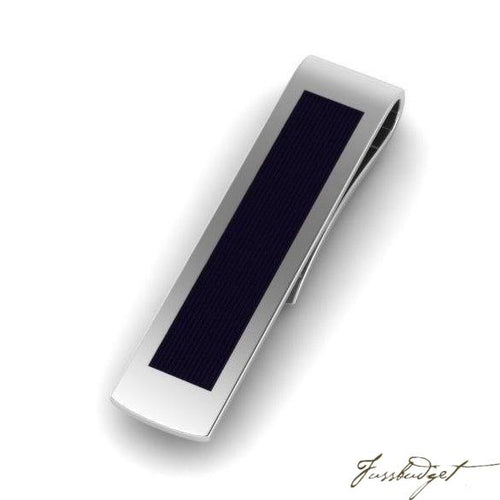 Sterling Silver Black Enamel Tie Pin-Fussbudget.com