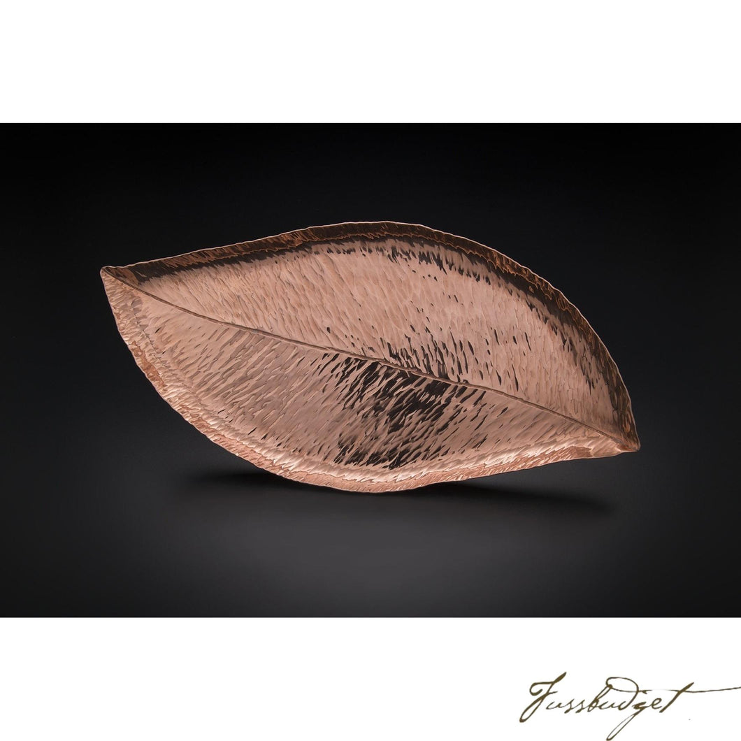 Copper Magnolia Leaf Tray-Fussbudget.com