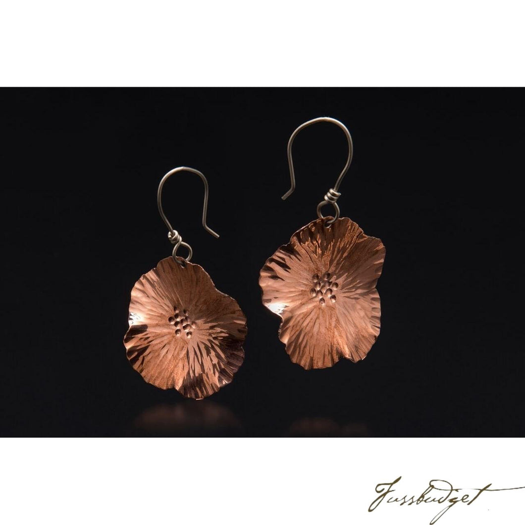 Copper Pear Blossom Earrings-Fussbudget.com