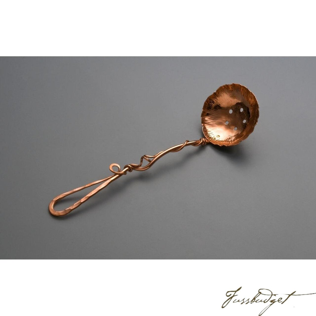 Copper Pear Blossom Pierced Spoon-Fussbudget.com