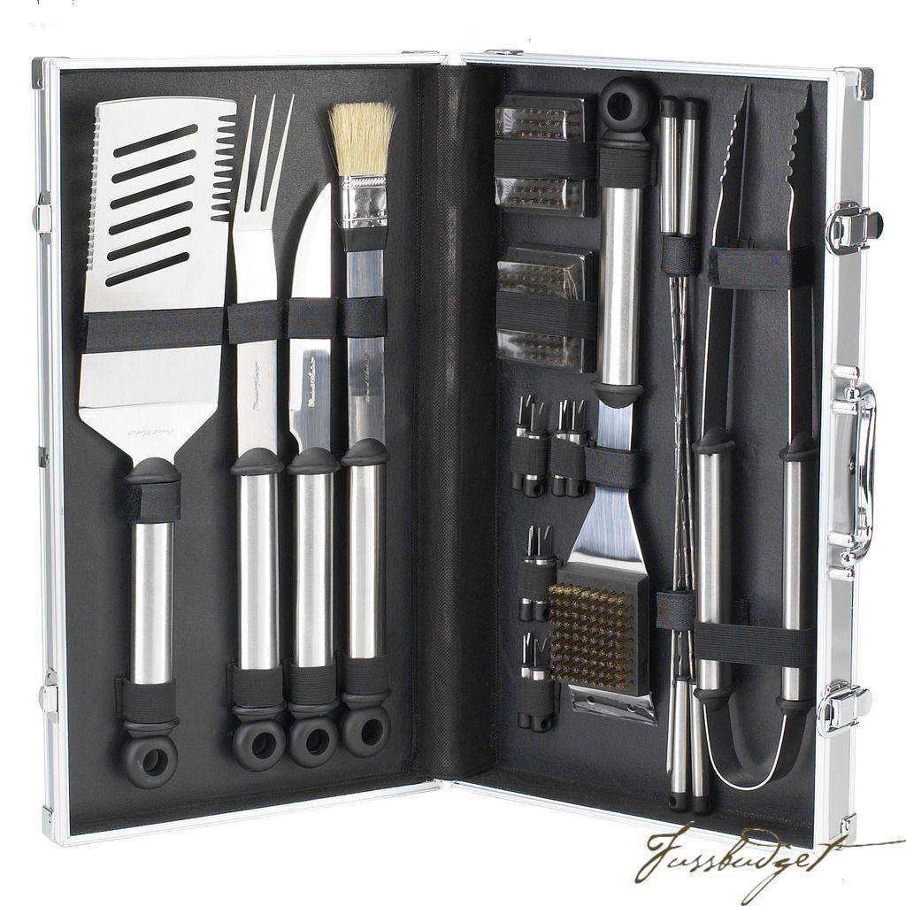 20 Piece Stainless Steel Master Grill Tool Set in Aluminum Case