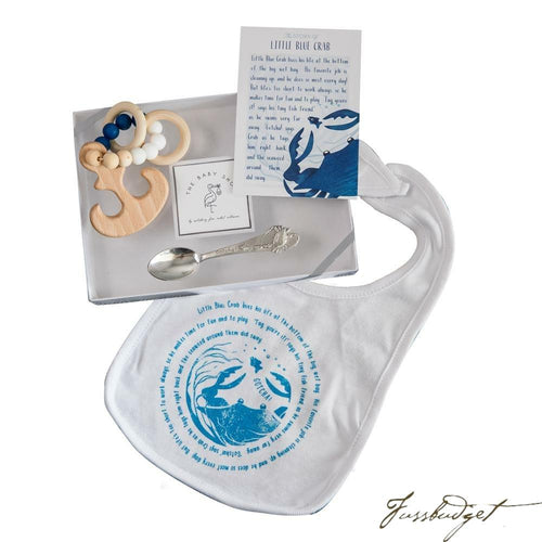 SPOON,BIB AND TEETHER- CRAB