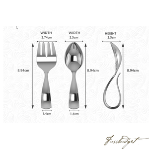 Sterling Silver Loop Baby Spoon & Fork Set