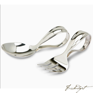 Sterling Silver Loop Baby Spoon & Fork Set