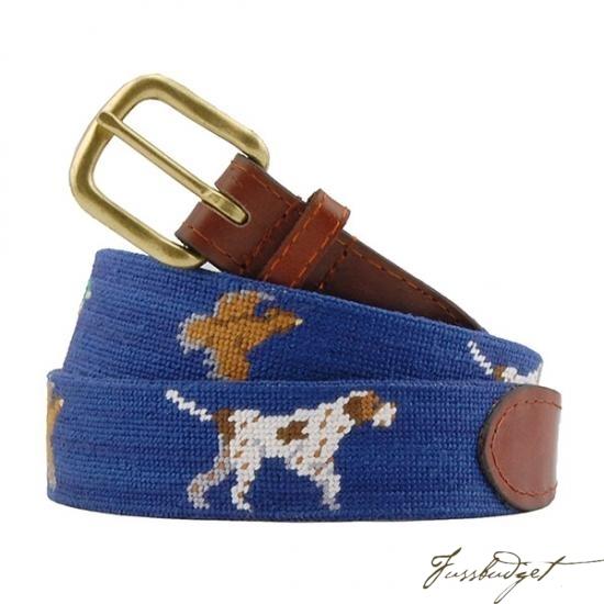 Bird Dog Needlepoint Belt