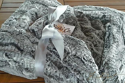 BIRCH/CHARCOAL COUTURE THROW