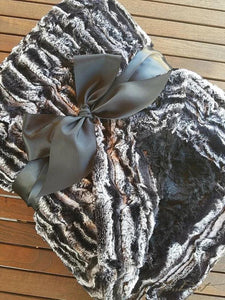 BLACK MARBLE COUTURE THROW