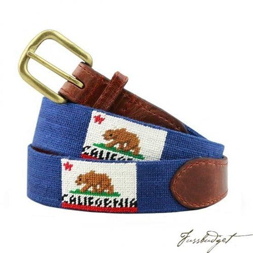 California Flag Needlepoint Belt