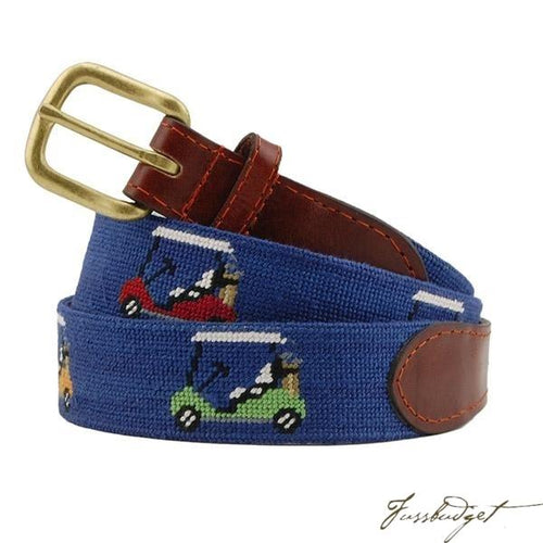 Rainbow Golf Carts Needlepoint Belt