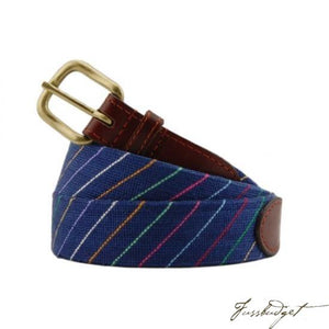 Carter Stripe Needlepoint Belt