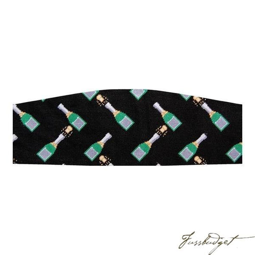 Champagne (Black) Needlepoint Cummerbund