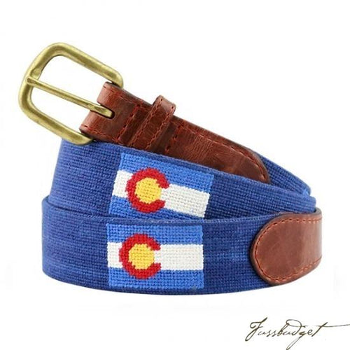 Colorado State Flag Needlepoint Belt