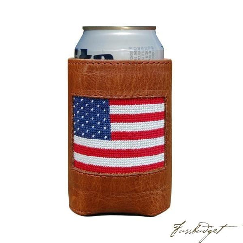 American Flag Needlepoint Can Cooler