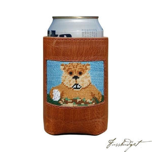 Gopher Golf Needlepoint Can Cooler