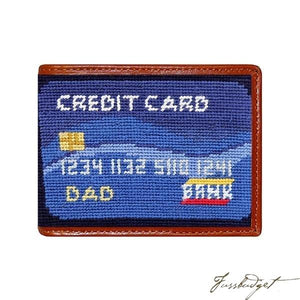 Dad's Credit Card Needlepoint Bi-Fold Wallet Final Sale