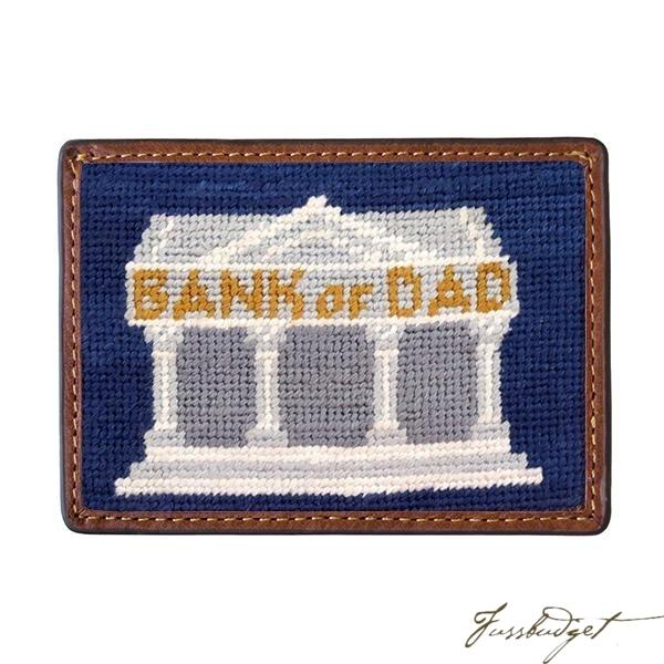 Bank of Dad Needlepoint Card Wallet