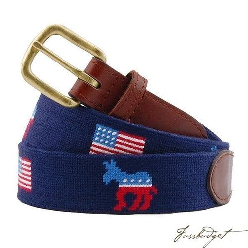 Democrat Needlepoint Belt