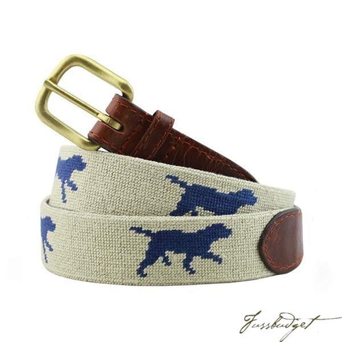 Dogs at Play Needlepoint Belt