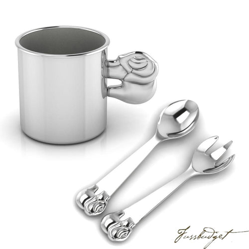 Sterling Silver Elephant Feeding Set-Fussbudget.com