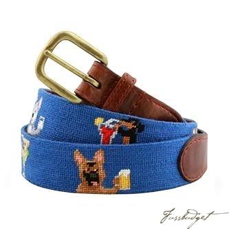 Booze Hounds Needlepoint Belt