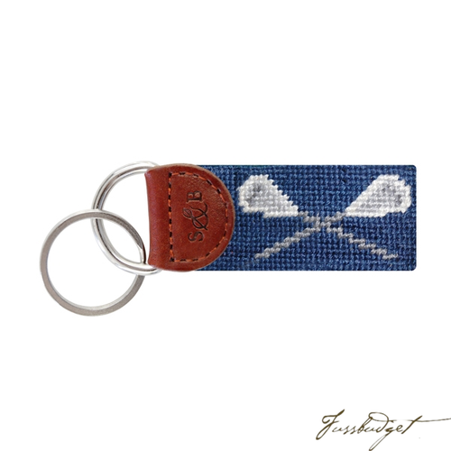 Lacrosse Needlepoint Key Fob-Fussbudget.com