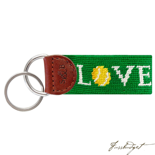 Love All Needlepoint Key Fob-Fussbudget.com