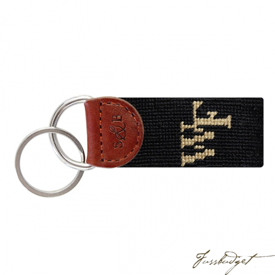 Wake Forest Needlepoint Key Fob-Fussbudget.com