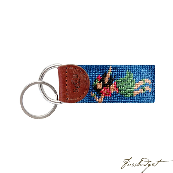 Hula Girl Needlepoint Key Fob-Fussbudget.com