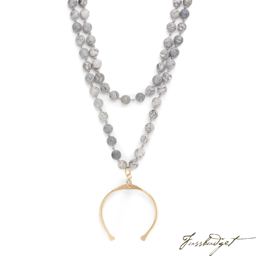 TALLULAH NECKLACE | NAVY JASPER-Fussbudget.com