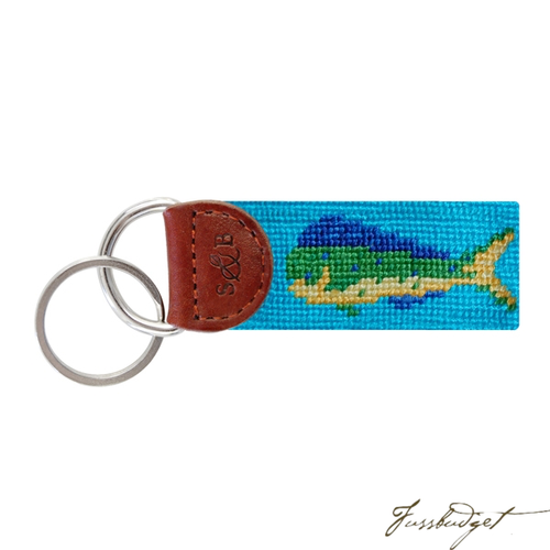 Mahi Mahi Needlepoint Key Fob-Fussbudget.com