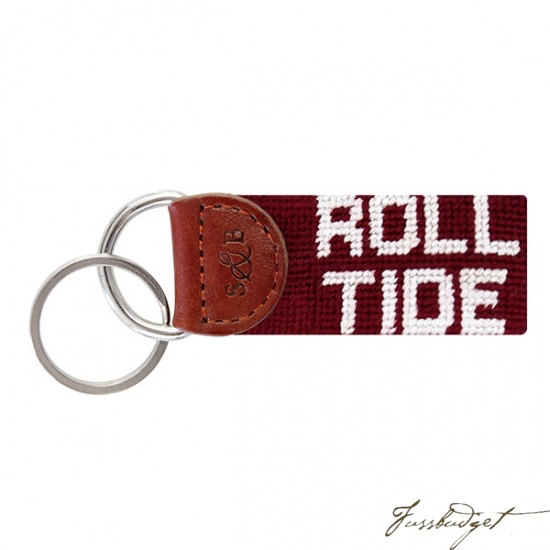 Alabama Roll Tide Needlepoint Key Fob-Fussbudget.com