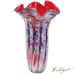 Badash Murano Style Art Glass 17" Majesty Napkin Vase