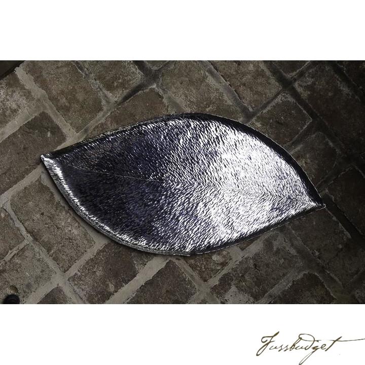 Silver Banana Leaf Tray-Fussbudget.com