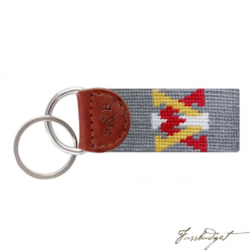 VMI Needlepoint Key Fob-Fussbudget.com