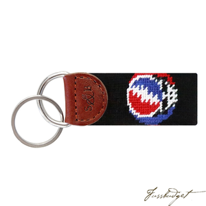 Steal Your Face (Black) Needlepoint Key Fob-Fussbudget.com