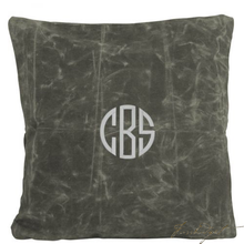 Load image into Gallery viewer, Monogrammed Waxed Canvas Pillow