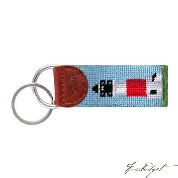 Lighthouse Needlepoint Key Fob-Fussbudget.com