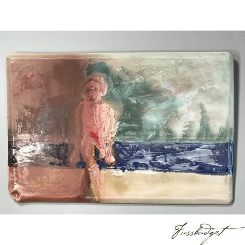 Woman Seated with Legs Crossed by Tom Turnball (16” x 10 ½”)-Fussbudget.com