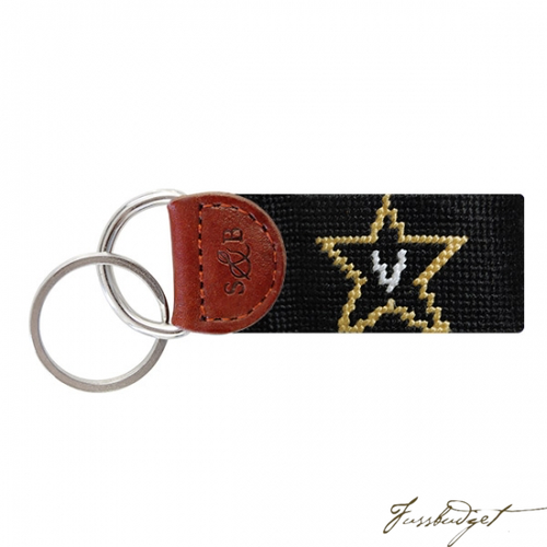 Vanderbilt Needlepoint Key Fob-Fussbudget.com
