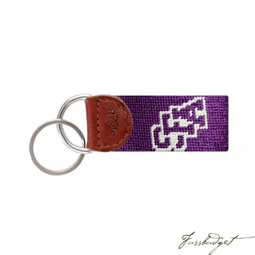 Stephen F. Austin Needlepoint Key Fob-Fussbudget.com